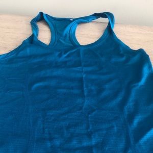 Lululemon swiftly tank in bright blue